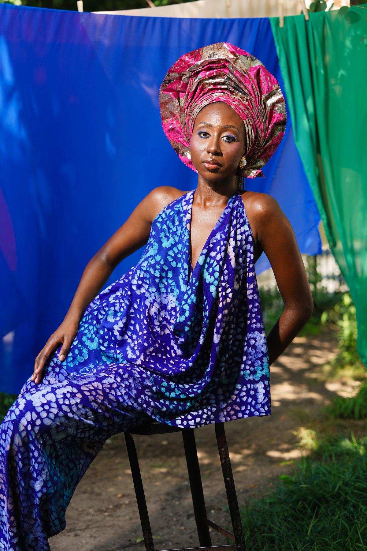 Abeni Draped Halter Set