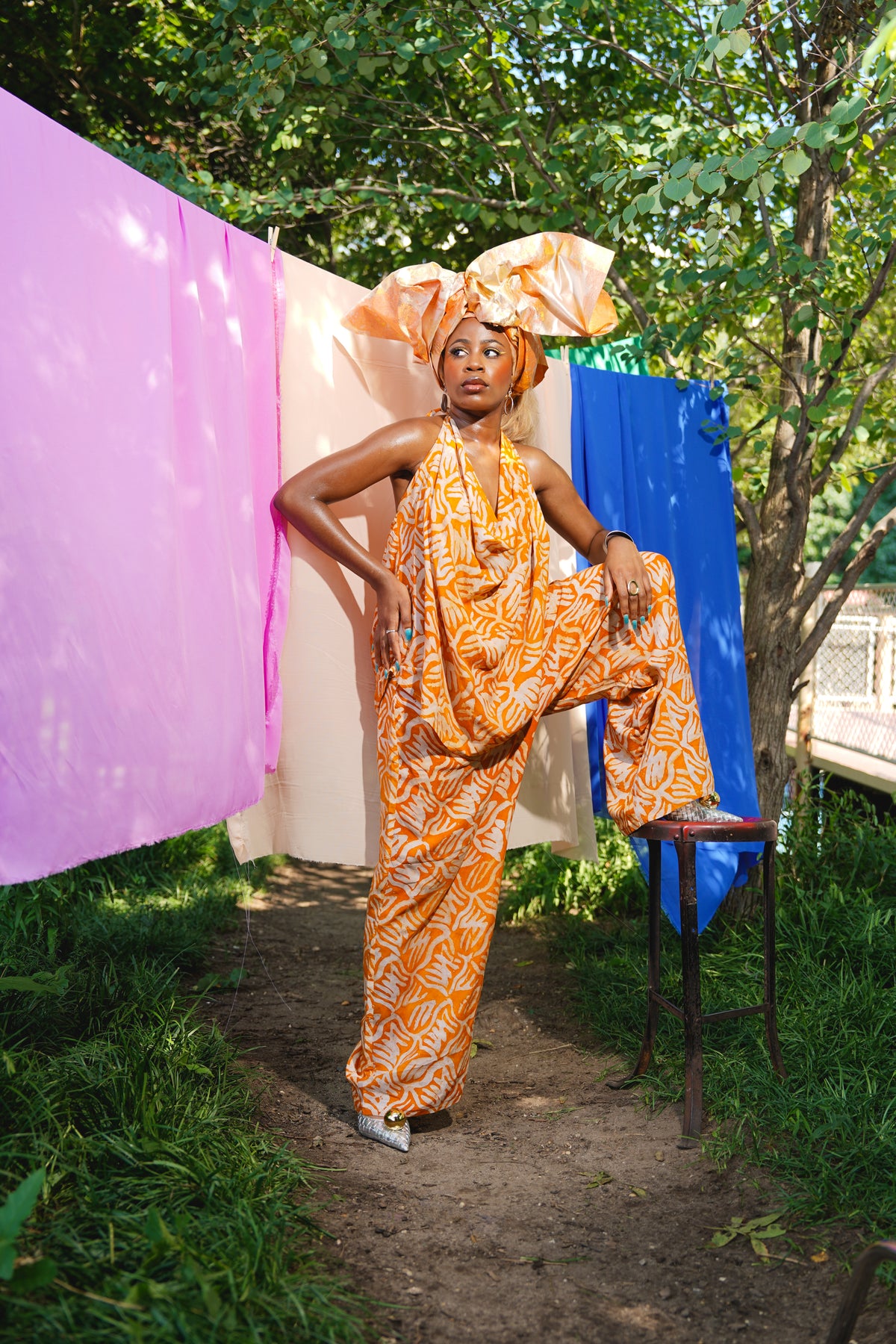Abeni Draped Halter Set