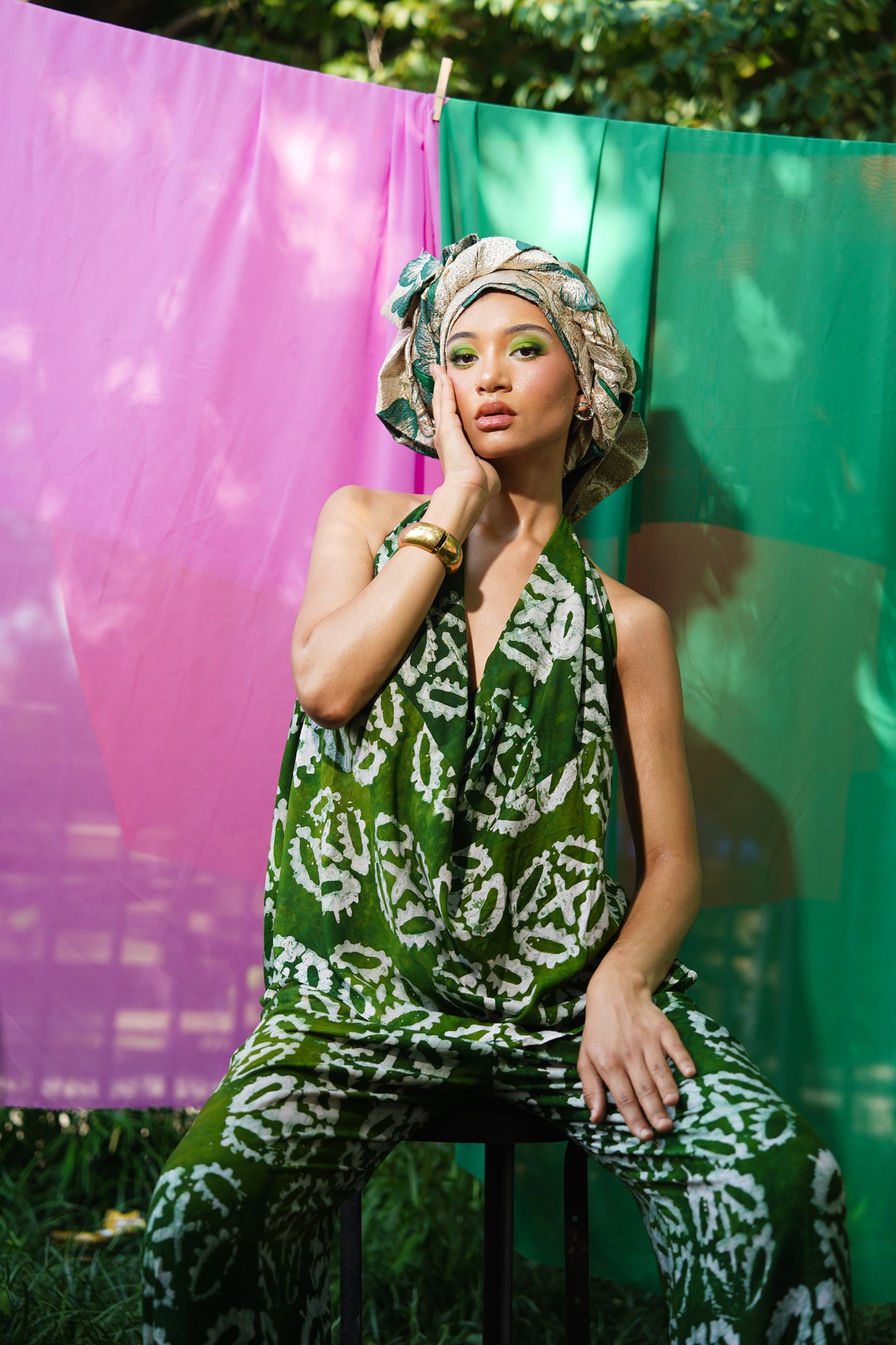 Abeni Draped Halter Set